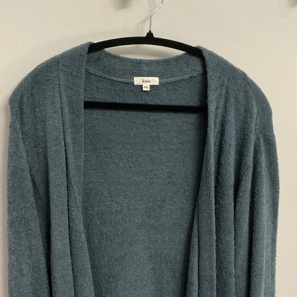Knix Blue Cozy Open-Front Duster Cardigan